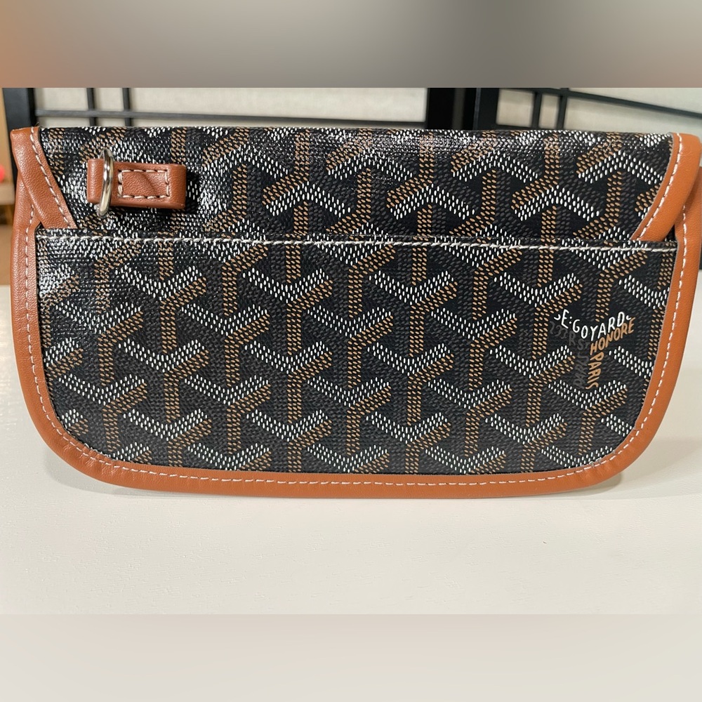 Chevron Style Envelope Pouch Wallet, Brown/Tan - Inspiration- 20x11 cm - Picture 3 of 11
